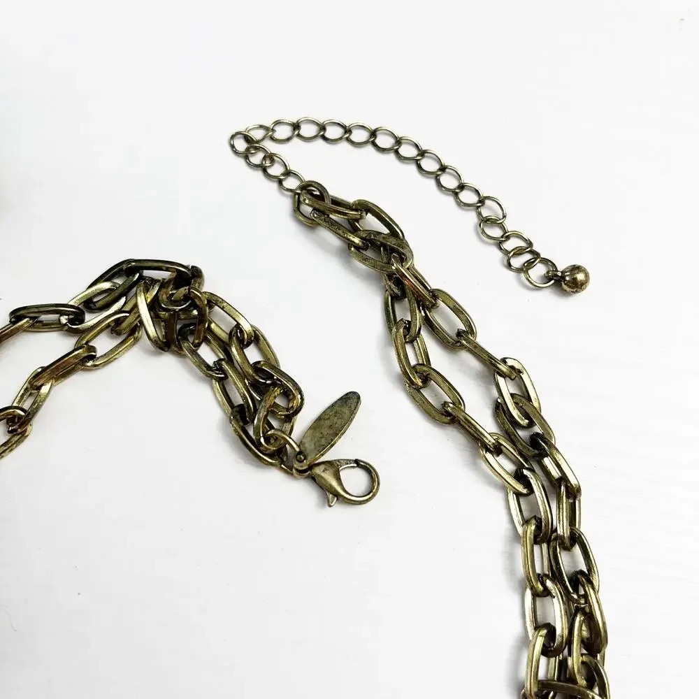 New York & Company Stone Cluster Statement Necklace